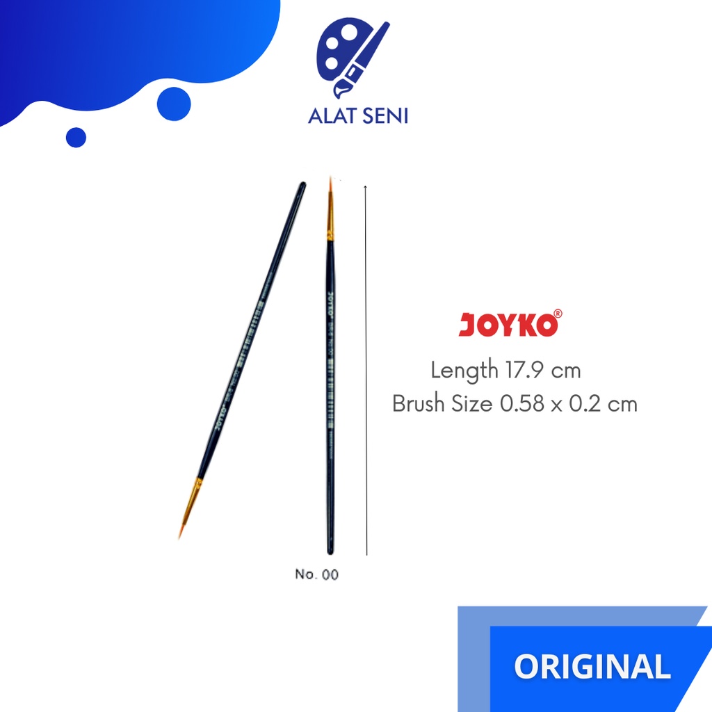 

Kuas Lukis Joyko BR-6 No.00 / Joyko Art Brush Round No.00 / Kuas Joyko