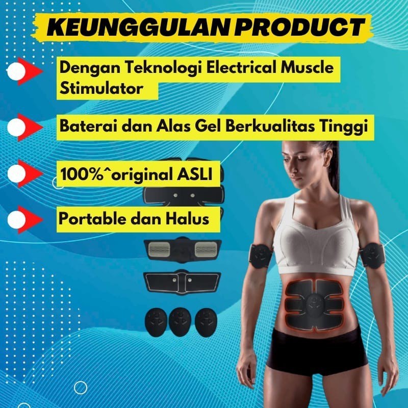 ems pad smart sixpack tool alat fitnes perut buncit ORIGINAL