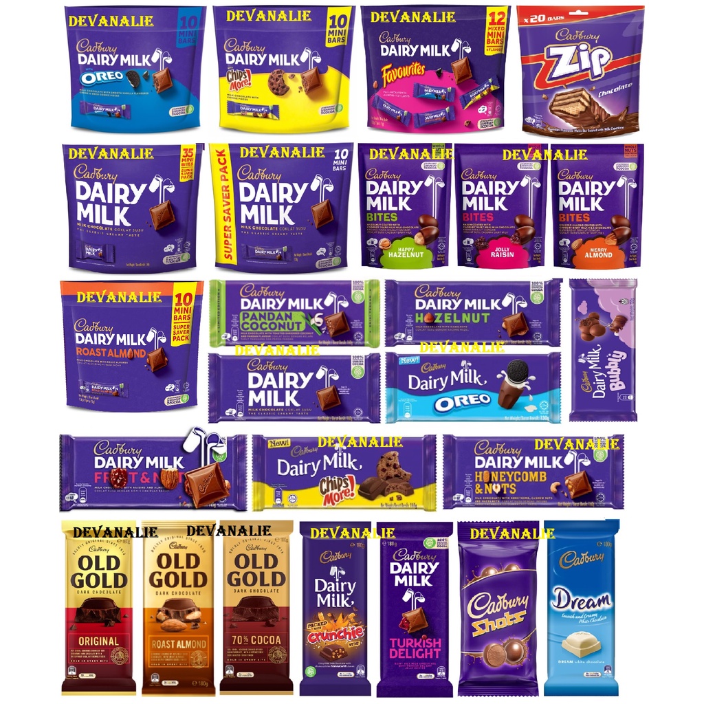 Jual Cadbury Dairy Milk Chipsmore Favorite Zip Bites Roast Almond Dream