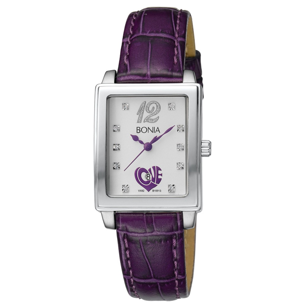 [ORIGINAL] Bonia B10013-2309V Jam Tangan Wanita - Purple Silver