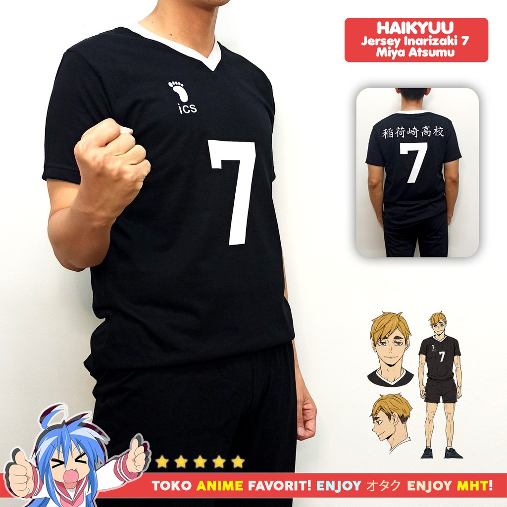 Kostum Cosplay Anime Haikyuu Jersey Inarizaki No. 7 Miya Atsumu