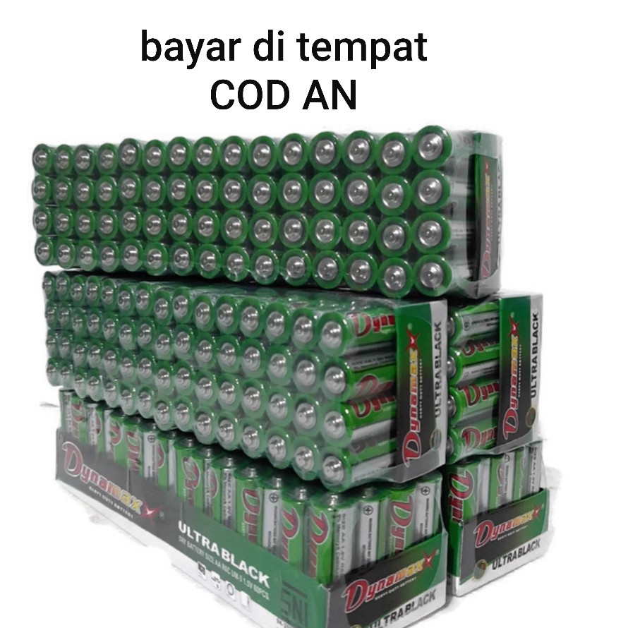 Baterai Powerbank Dinamax Hijau Isi Daya 1Slop 60 Pcs Size  AA