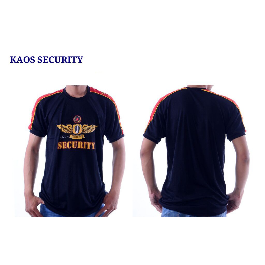 KAOS SECURITY KAOS SATPAM BIRU DONKER BAHAN PE Shopee Indonesia