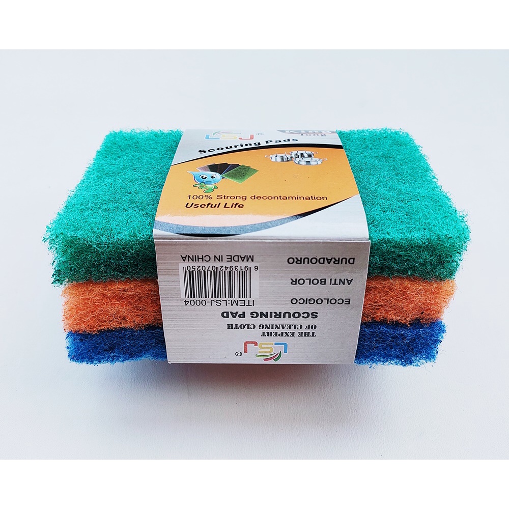 Spon Cuci Piring Serbaguna 1 pak 3 pcs / Spons Sabut kasar / Sponge Scouring Pads