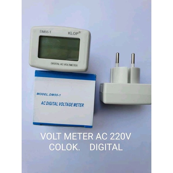 Voltmeter Ac volt meter 220v Plug EU alat ukur tegangan listrik plug and play tinggal colok