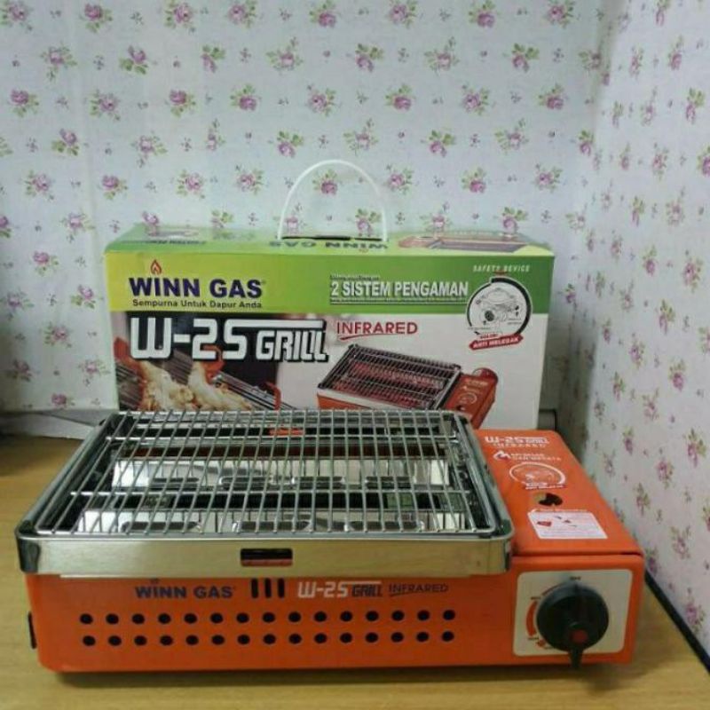 WINN GAS Kompor Gas Grill Portable/ Kompor Gas Panggang Double Safety W2S Grill