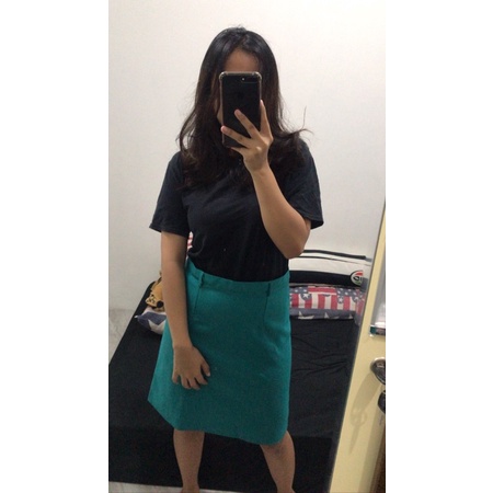 (Nett) Preloved Rok Kantor / Rok Formal / Rok Kerja / Rok Hijau Tosca