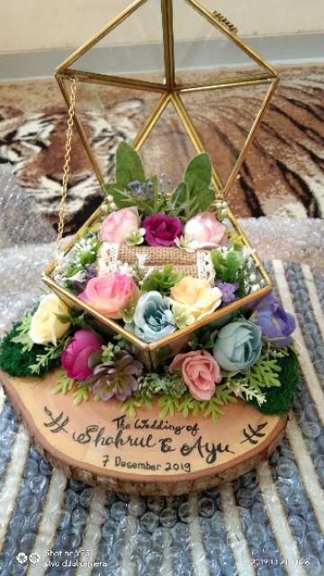 Ready Stock - Lpt 24 - Ringbearer Terarium Wedding Ringbox / Hantaran Ring Box Lamaran Seserahan