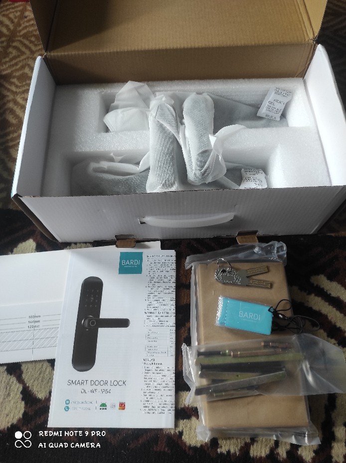 Bardi Smart Home Door Lock Handle Rfid-fingerprint Waterproof