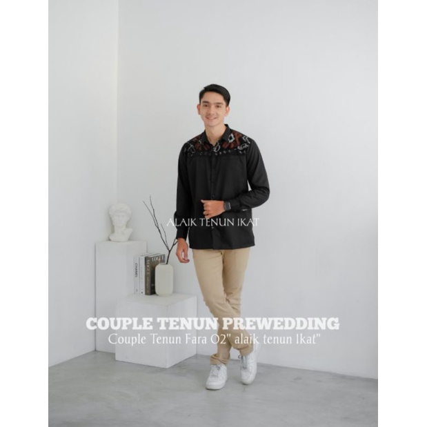 (READY STOK) COUPLE TENUN FARA 02 KEMEJA TENUN DAN DRESS TENUN