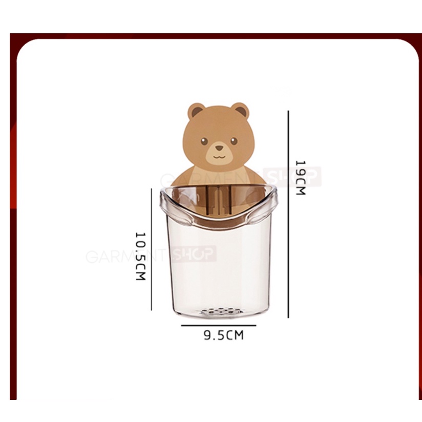 Tempat sikat gigi beruang /rak kamar mandi/gantungan tempel tempat sikat gigi/ beruang dispenser sikat gigi/beruang rak sikat gigi/dispenser sikat gigi odol/tempel sikat gigi/odol serbaguna rak kamar mandi/gantungan odol/beruang gantungan kamar mandi-4