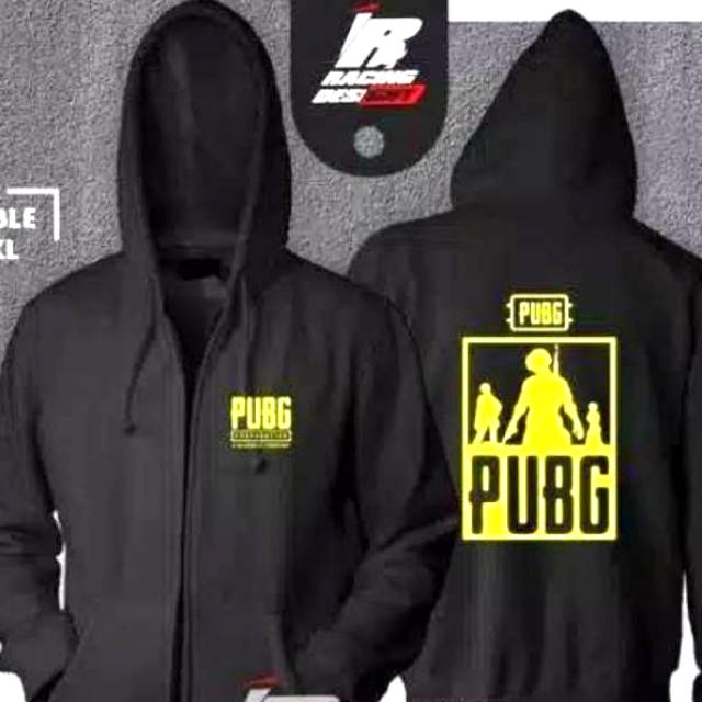 Jaket HOODIE ZIPPER PUBG CHICKEN DINNER BATTLEGROUND FLEECE