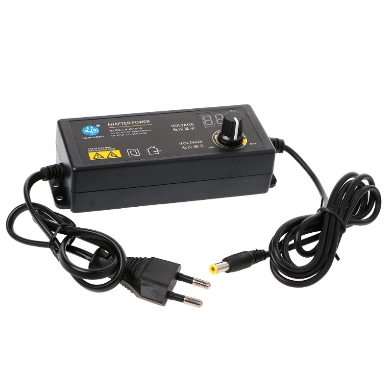 Btsg 60W 3-24V Adaptor Adjustable Dengan Layar Display Tegangan DC5.5x2.1/2.5mm