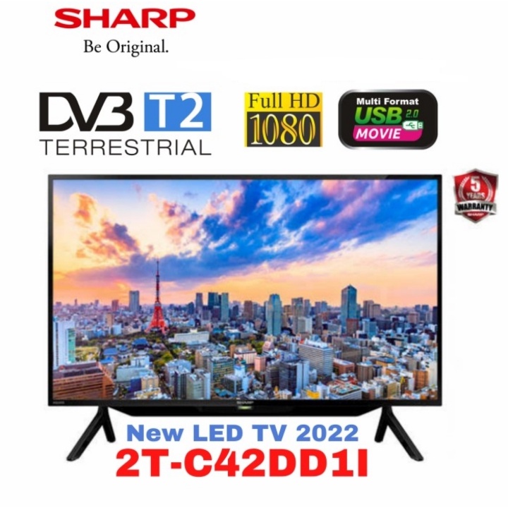 SHARP LED Digital TV 42 Inch Full HD DVB-T2 LED TV 2T-C42DD1I C42DD1I