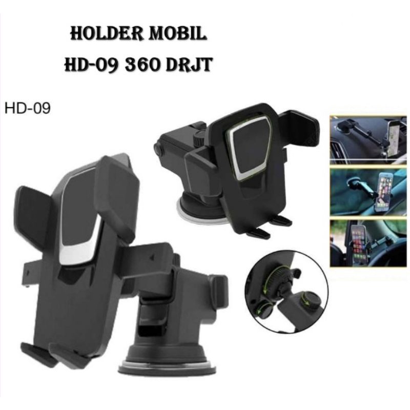 Car Holder Hp Mobil HD-09 Robot Jepit Murah Phone Holder 360 Derajat Ac Dashboard Magnet Simpel Simp