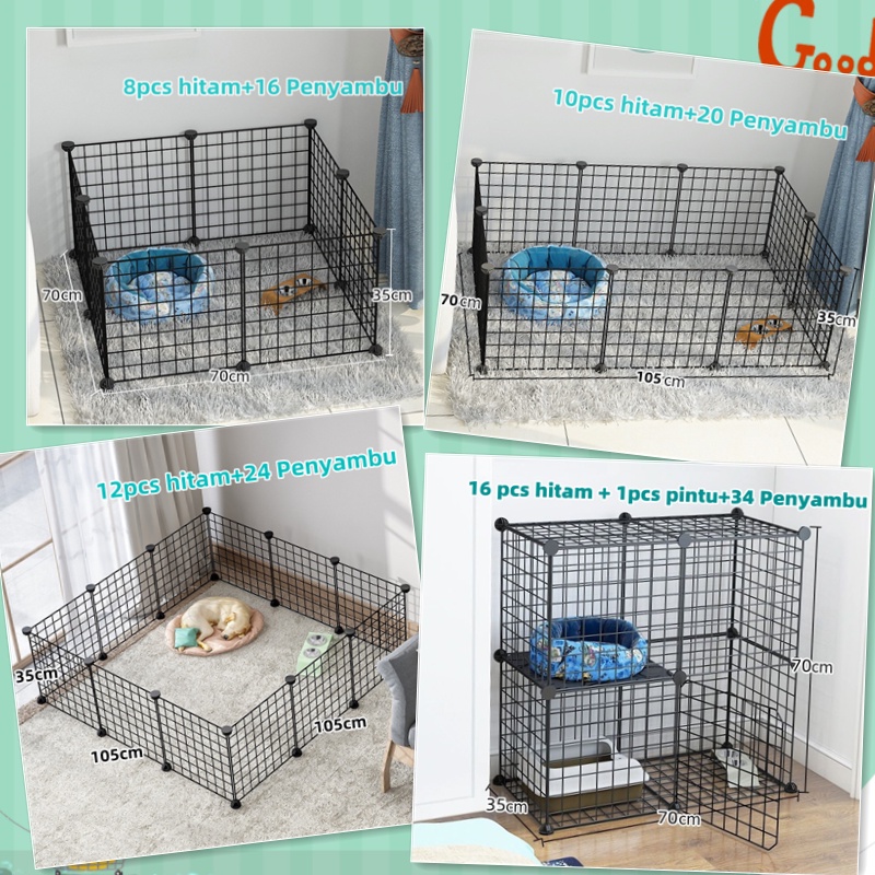 DIY Kandang Hewan Peliharaan / Kandang Kucing / Kandang Anjing / Kandang Hamster / Kandang Kelinci / Kandang Burung / Kandang Kucing Tingkat /Pagar Hewan