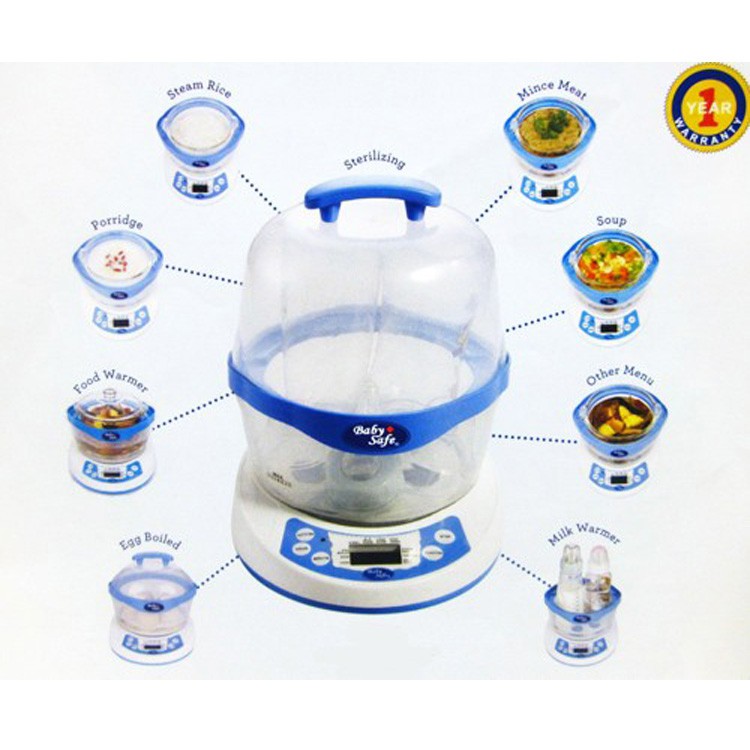 BY-3291 Babysafe 10In1 Multifunction Steamer / Steamer Makanan Bayi Murah