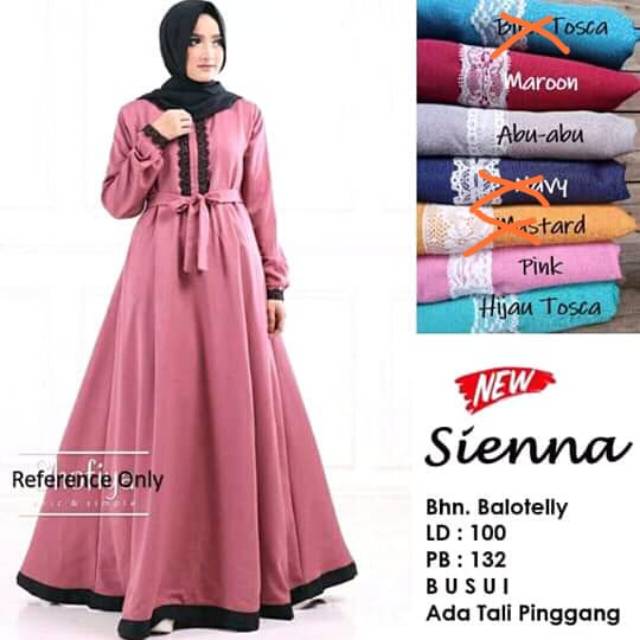 Gamis sienna grosir murah terbaru