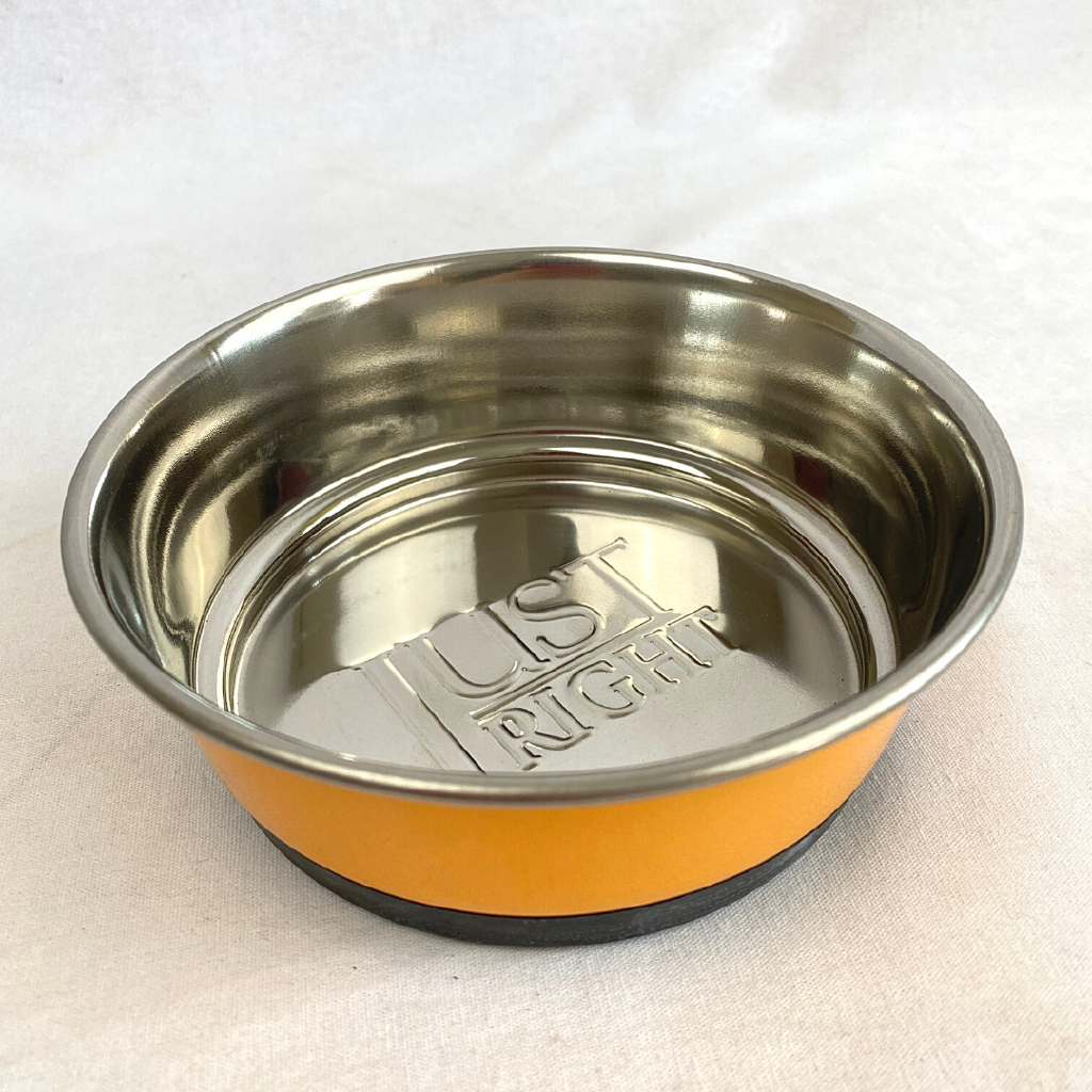 

BESTINSHOW Tempat Makan Heavy Dish Emboss JUSTRIGHT Orange 14cm