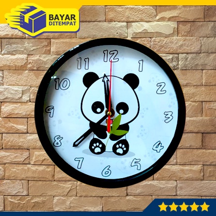 Jam Dinding PANDA Tembok Dingding Wall Clock Dekorasi Hiasan [JMG38]