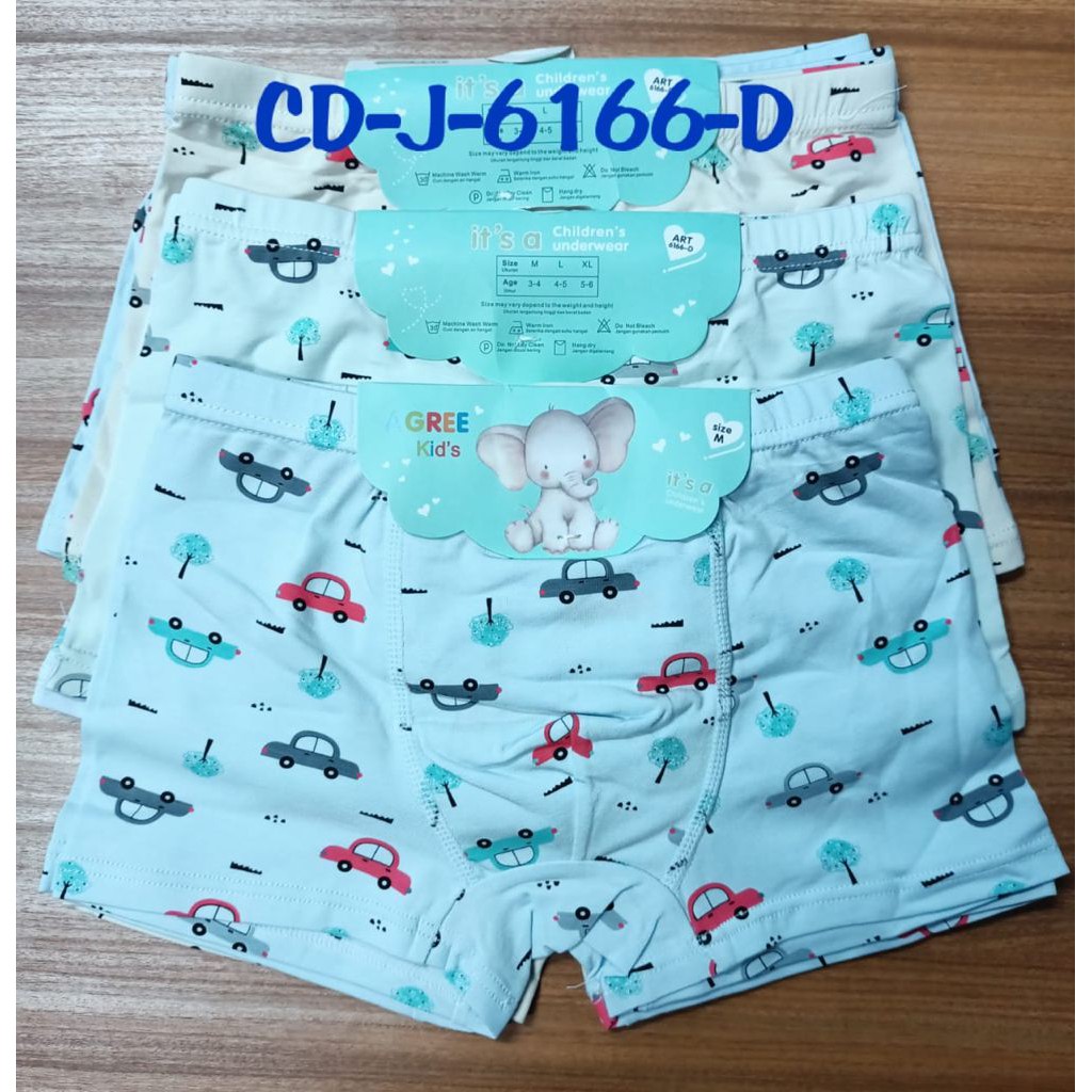 1 PCS Celana Dalam Boxer Anak Laki-laki Agree J6166 Baru