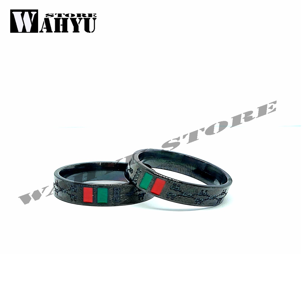 Cincin Titanium / Cincin Titanium Martin Hitam / Cincin Hitam Pria / Wanita