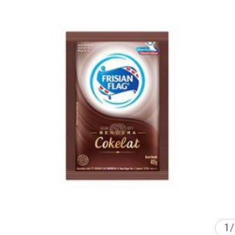 

susu bendera sachet putih dan coklat