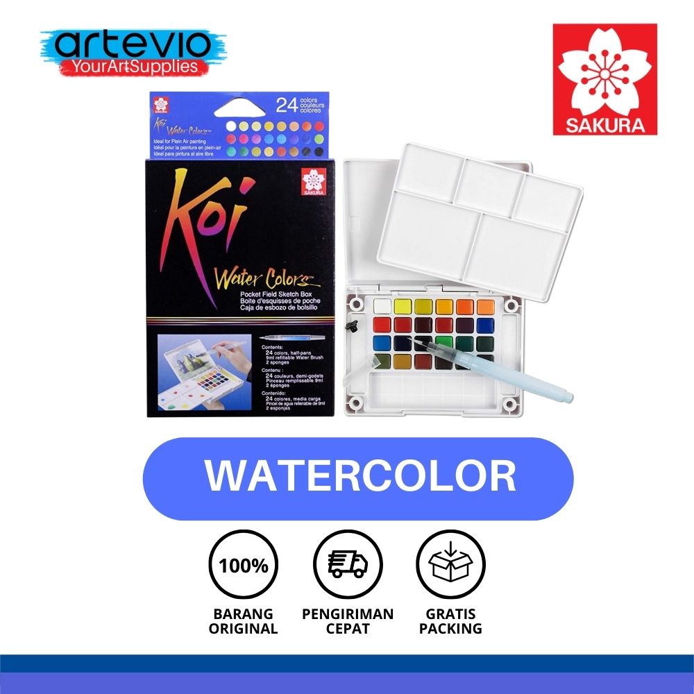 

Cat Air / Sakura Koi Watercolors 24 Field Sketch Box