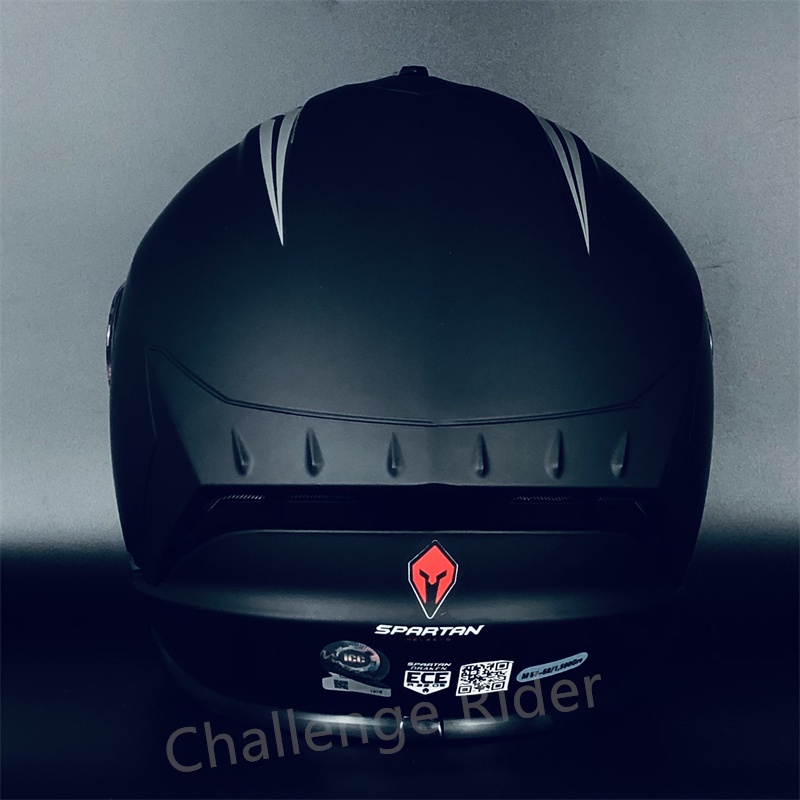 Helm Full Face Motor Spartan Helm Abu-abu Perak Helm Untuk Pria Full Face Sepeda Motor COD