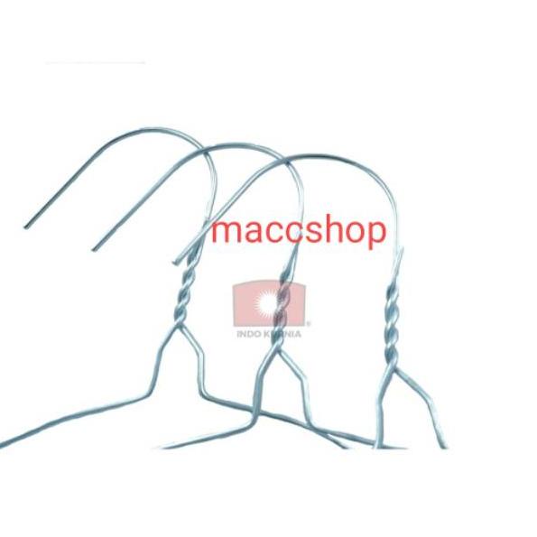 Spesial Update 10 PCS Gantungan Baju Hanger Kawat Laundry stainless ANTI KARAT indokurnia - INDO KUR