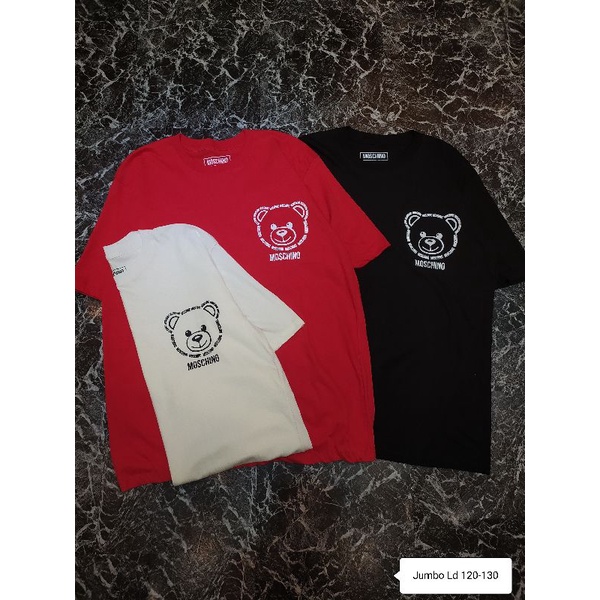 Kaos Jumbo / Oversize Moschino Premium cotton t-shirt atasan pria/wanita