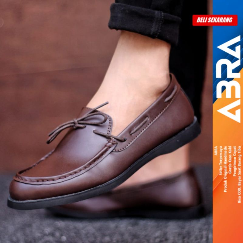 Sepatu Formal Pria Casual Kulit Sepatu Kerja Kantor ABRA