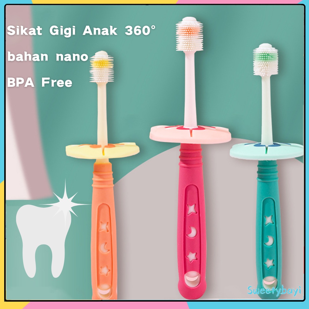 Sweetybayi Sikat gigi bayi anak nano Training toothbrush 360