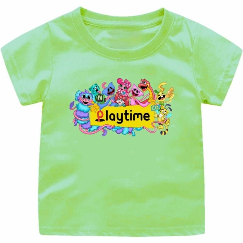 Baju Kaos Atasan Anak Cewek Umur1-12Tahun  PLAY TIME Ukuran S.M.L.XL.2XL.3XL