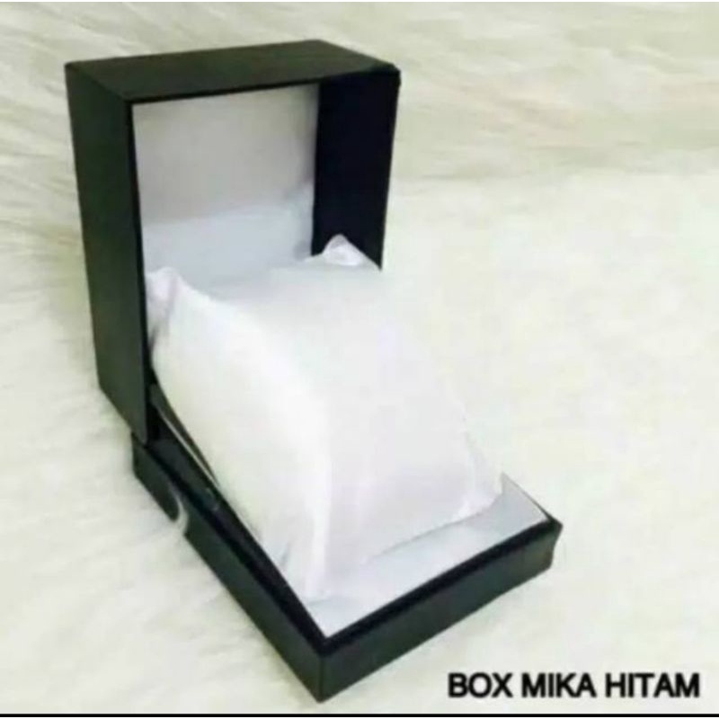 box jam tangan mika hitam / transparan warna kotak jam tangan kado hadiah