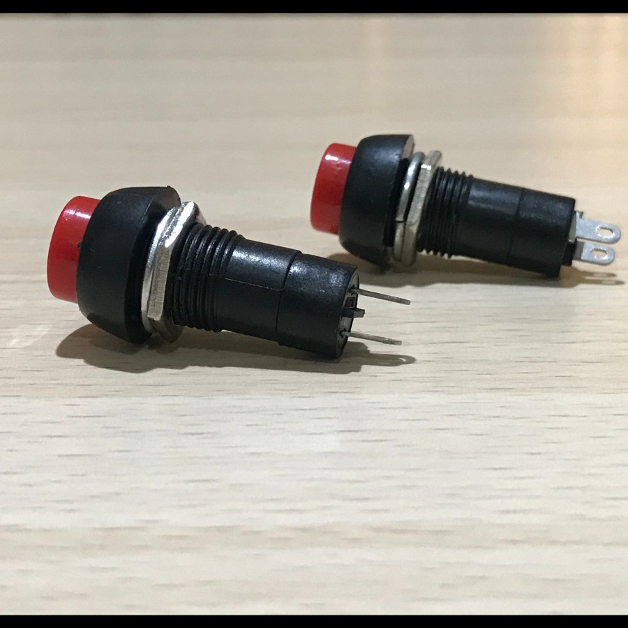 SWITCH PUSH BUTTON SAKLAR ON 2 PIN BULAT 6A 125V 3A 250V PBS-11B