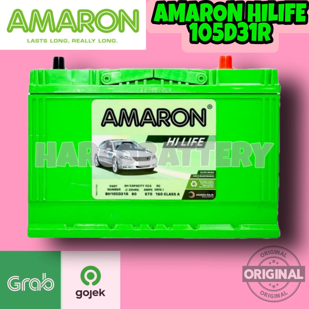105D31R / 95D31R AMARON HI LIFE GARANSI 1 TAHUN