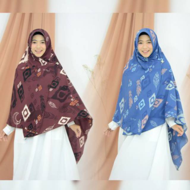 Khimar Segiempat Motif Gayatri Hijab Hayuri