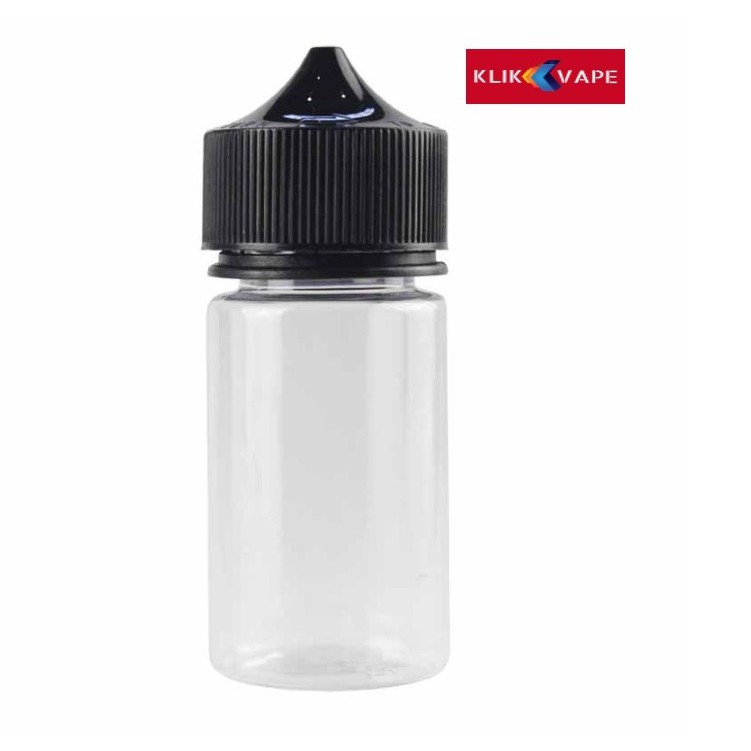 Botol Essen Ikan Chubby Stubby Gorilla Unicorn 60ML V3 - CLEAR + BLACK CAP [Clone] Klikvapebandung