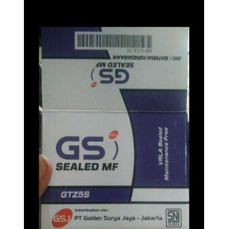 Aki GS GTZ-5s mf for beat f1/Mio M3/Scoopy-FI/spacy/beat/vario 110 old/mio J/X-ride/fino/spin/adress