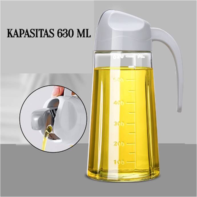 Botol tempat minyak goreng kaca 630ML