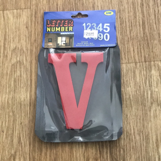 

GM LABEL ACRYLIC HURUF V 10 CM ( MERAH )