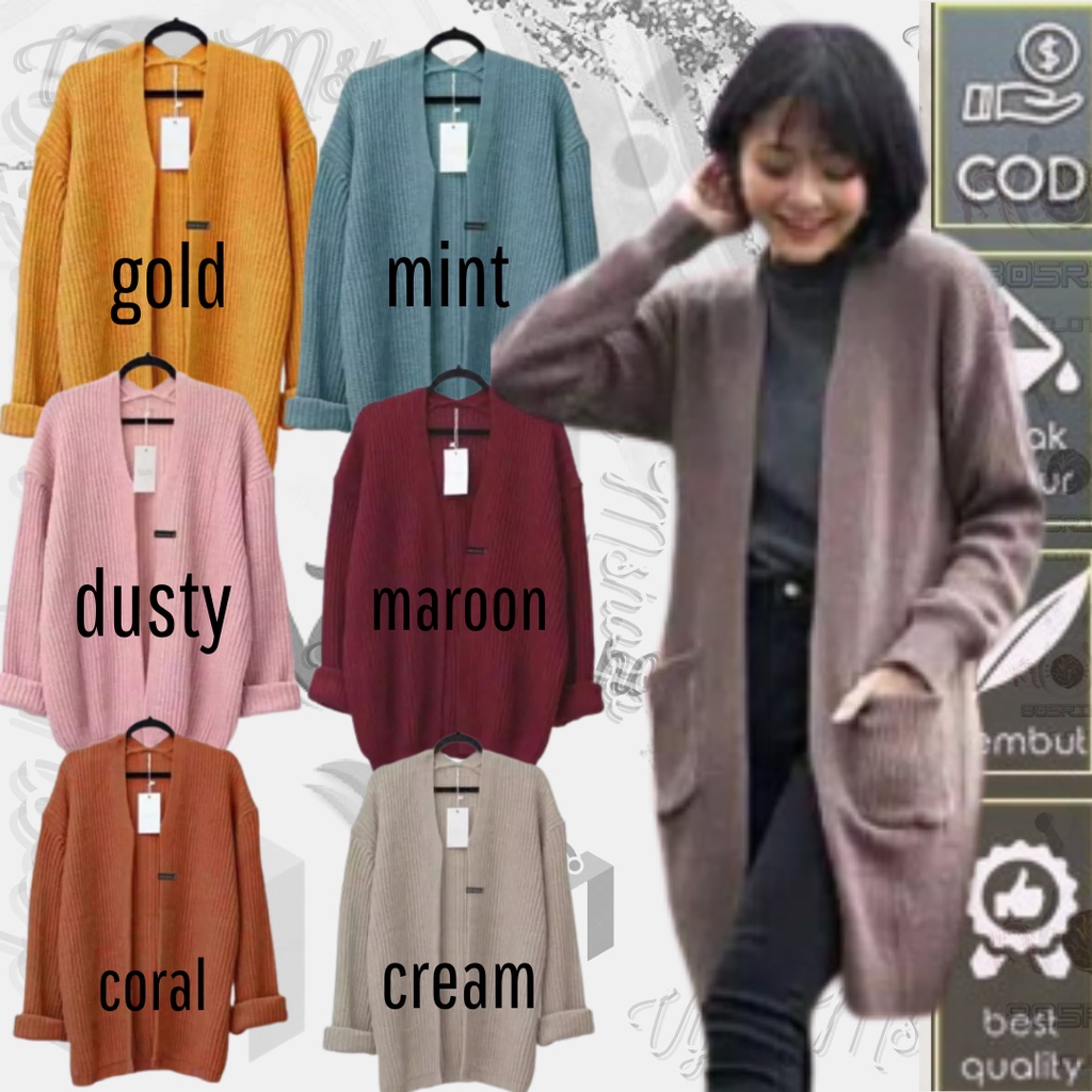 CARDIGAN RAJUT TERBARU 2021/CARDIGAN BERSHKA CARDIGAN WANITA JENNIE/RAJUT WANITA KEKINIAN