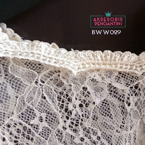 [SIAP KIRIM] ASESORIS PENGANTIN BOLERO BRUKAT CARDIGAN PESTA LACE CREAM BWW029