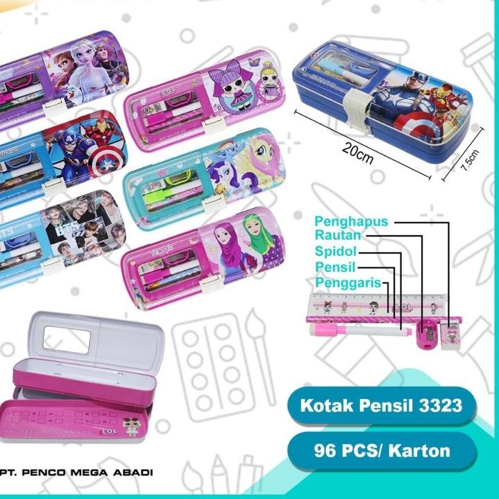 

New! kotak pensil B3323 tingkat