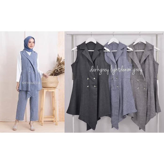 VEST OUTER WANITA ROMPI BAJU LUARAN MURAH CEWEK TERBARU KOREA STYLE FASHION SALE