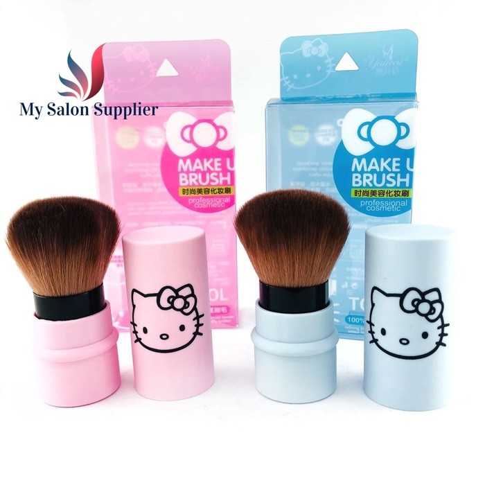 Kuas Blush On / Finishing Make Up Brush Dorong Hello Kitty Pendek