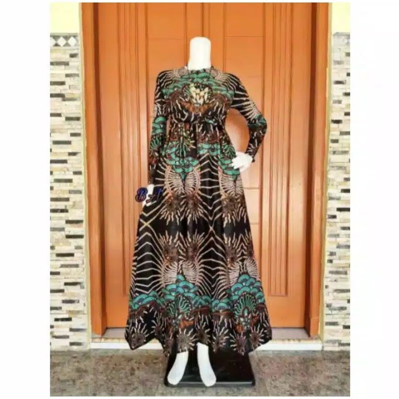Ms Gamis Batik Sriwedari Maxi Bumil/busui Katun Sogan Allsize & Jumbo