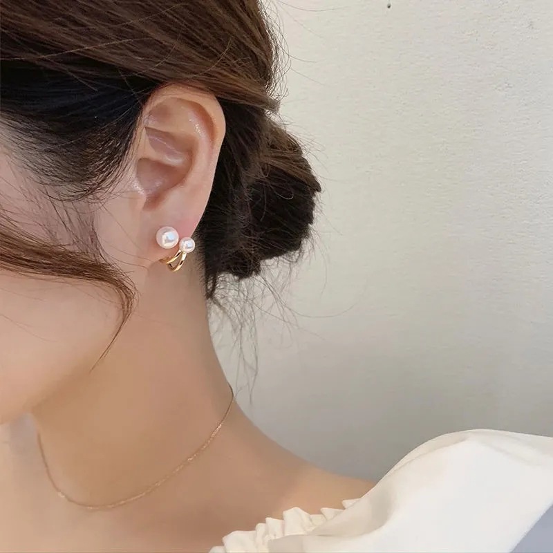 Anting Mutiara Gaya Korea aksesoris wanita earrings