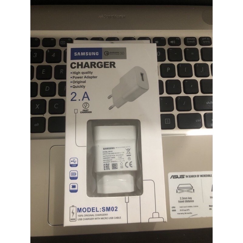 tc charger SAMSUNG SM02 branded 1 USB 2A kwalitas bagus
